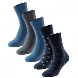 Schiesser5stuksMenBlueBirdSocksActie