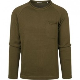 SweaterKnowledgeCottonApparelSweaterOlijfGroen