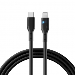 JOYROOM-USB-CnaarLightning-UniverselesnelladergeschiktvoortoestellenmeteenLightningaansluiting-2Meter-20W-Zwart
