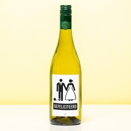 WijnflesGameoverBruidspaar-WitSauvignonBlanc