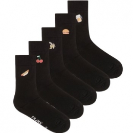 FrankDandy5stuksEmbroideredBambooSocksActie