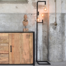 LABEL51VloerlampLocoMetaal3lamps-Zwart