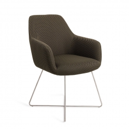 JesperHomeEetkamerstoelHirooDraaibaarCrossSteel-JungleJewel