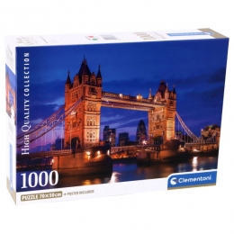 ClementoniPuzzelTowerBridgeatnightcompactbox1000stukjes