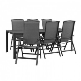 TuinsetSavoieCannes-antraciet-7-delig-215cm-LeenBakker