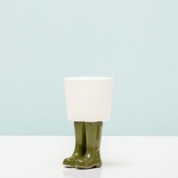 Regenlaarzenbloempot-Kleingroen