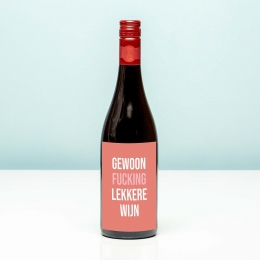 WijnflesGewoonfuckinglekkerewijn-RoodMerlot
