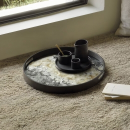 EthnicraftRondDienbladOrganic48cm-Zwart