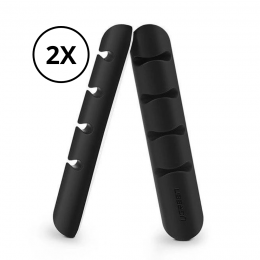 Ugreen-2xKabelOrganiservoor4Kabels-KabelhoudermetPlakstrip-ZelfklevendeKabelclips-2Stuks-Zwart