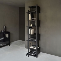 EthnicraftWandrekAbstractGevernistTeakhout203x49cm-Zwart