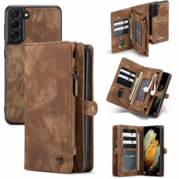 CaseMe-SamsungGalaxyS21Hoesje-2in1BackCover-Bruin