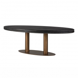 RichmondOvaleEettafelMacaronEikenhoutenmetaal235x110cm-Bruin-Ovaal