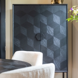 RichmondOpbergkastBlax110x175cmEikenhoutenstaal-zwart