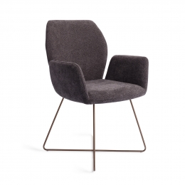 JesperHomeEetkamerstoelMisakiCrossRose-AlmostBlack