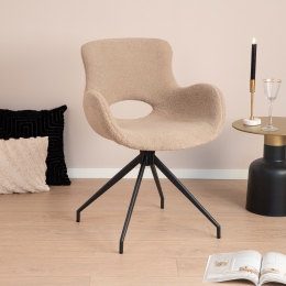 TowerLivingDraaibareEetkamerstoelCampoTeddy-Lichtbruin