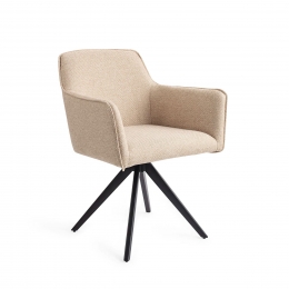 JesperHomeEetkamerstoelHofuTurnBlackDraaibaar-WildWalnut