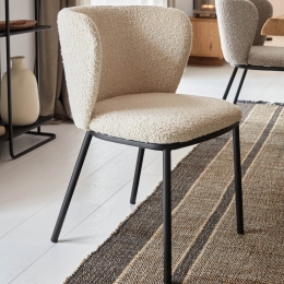 KaveHomeEetkamerstoelCiseliaBoucl-Wit