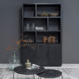 LivingfurnOpbergkastJaxxMangohout230x145cm-Zwart