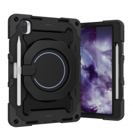 TabletHoesgeschiktvoorXiaomiPad55Pro-11Inch-ArmorCasemetRing-PencilHouder-Zwart