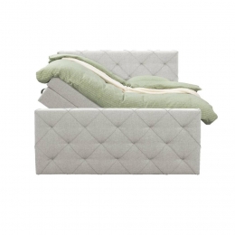 25korting-LeenBakker-BoxspringMetOpbergruimteEnVoetbordLivGeruit-Ecru-140x200cm-Stof-Crme