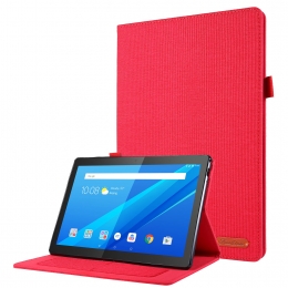 LenovoTabM10hoes-BookCasemetSoftTPUhouder-Rood