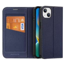 DuxDucis-HoesgeschiktvoorAppleiPhone14Plus-Magnetischesluiting-BookCase-Blauw