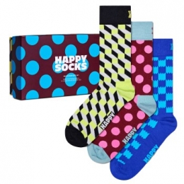 Happysocks3stuksClassicMultiColorSocksGiftBoxActie
