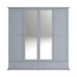 25korting-LeenBakker-KledingkastMargaux-202x1995x53Cm-Spaanplaat-Grijs