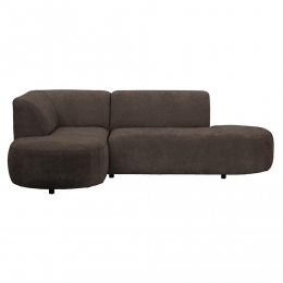 20korting-LeenBakker-HoekbankLunaLinks-Rebel-Stof-Bruin-170x260x80Cm