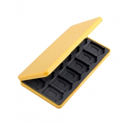 Case2go-HoesgeschiktvoorNintendoSwitchGameCard-NintendoSwitchcasemet24vakjes-Geel