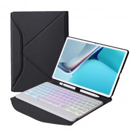 BluetoothKeyboardgeschiktvoorHuaweiMatepad112021-QWERTYToetsenbordmetverlichting-Wit