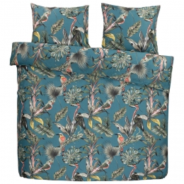 25korting-LeenBakker-DekbedovertrekSophiaBloemen-200x200220Cm-KatoenSatijn-Blauw