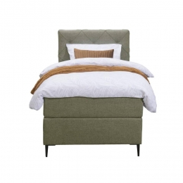 25korting-LeenBakker-BoxspringLivGeruit-90x200Cm-SlankePoot-Stof-Groen