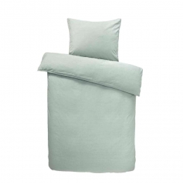 25korting-LeenBakker-DekbedovertrekDeanEffen-Licht-140x200Cm-Katoen-Groen