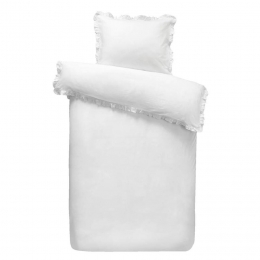 25korting-LeenBakker-DekbedovertrekCatoEffen-140x200220Cm-Katoen-Wit