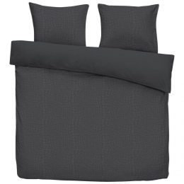 25korting-LeenBakker-DekbedovertrekCozyContour-Antraciet-200x220Cm-Polyester-Grijs