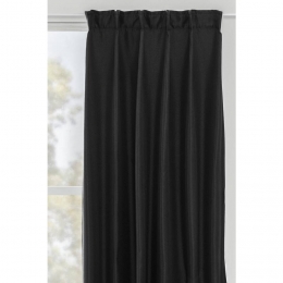 LeenBakker-GordijnLuca-140x280Cm1Stuk-Polyester-Zwart