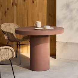 KaveHomeRondeBistrotafelAiguablavaBeton90cm-Terracotta