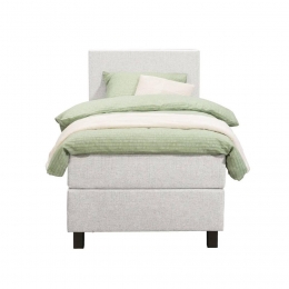 25korting-LeenBakker-BoxspringLivEgaal-Ecru-90x200Cm-VierkantePoot-Stof-Crme