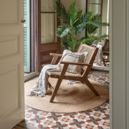 KaveHomeVloerkleedDoc150x150cm-Naturel-Rond