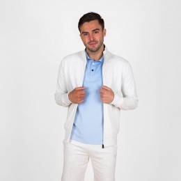HerenSweatvestBloklandWitgrijs