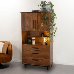 LivingfurnOpbergkastElias180x97cm-Hout