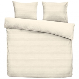 25korting-LeenBakker-DekbedovertrekPluchLines-Off-white-240x220Cm-Polyester-WitCrme