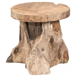 20korting-LeenBakker-BijzettafelBorneo-Teak-40x40Cm-Teakhout-Bruin