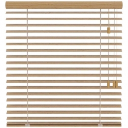 25korting-LeenBakker-FenstrJaloezieTahiti65mm-Eiken25901-Bamboe-Beige-120x10x10Cm