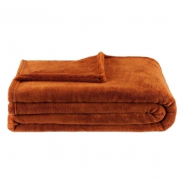 LeenBakker-PlaidNiekXXL-Caramel-240x220Cm-Polyester-Bruin