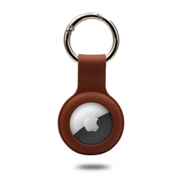 AppleAirtag-sleutelhanger-SiliconenAirTagHoesje-AirTaghanger-Bruin