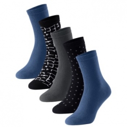Schiesser5stuksWomenBlueBirdSocksActie