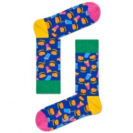 Happysocks2stuksHamburgerSockActie