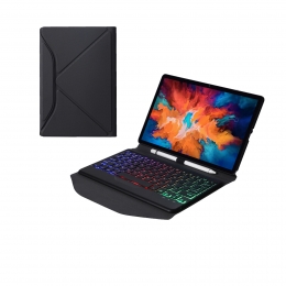 BluetoothKeyboardCasegeschiktvoorLenovoTabP11Pro-115inchhoes-QWERTYToetsenbordmetverlichting-Zwart